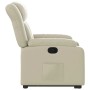 Sillón reclinable elevable cuero artificial color crema en Sillones | Comprar online en Foru.es