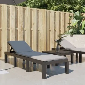 Tumbona con cojines PP gris antracita de , Tumbonas - Ref: Foro24-364723, Precio: 159,73 €, Descuento: %