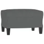 Sofá de 3 plazas con taburete de tela gris oscuro 180 cm de , Sofás - Ref: Foro24-3201090, Precio: 298,28 €, Descuento: %