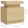 Mesita de noche madera de ingeniería roble Sonoma 45x35x52 cm de vidaXL, Mesitas de noche - Ref: Foro24-326852, Precio: 86,99...