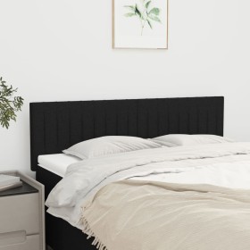 Cabeceros 2 unidades tela negro 72x5x78/88 cm de , Cabeceros y pies de cama - Ref: Foro24-346244, Precio: 53,11 €, Descuento: %