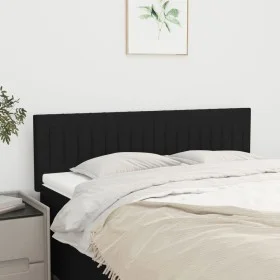 Headboards 2 units black fabric 72x5x78/88 cm by , Headboards and footboards - Ref: Foro24-346244, Price: 51,40 €, Discount: %