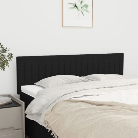Cabeceros 2 unidades tela negro 72x5x78/88 cm de , Cabeceros y pies de cama - Ref: Foro24-346244, Precio: 53,11 €, Descuento: %