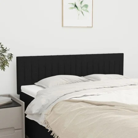 Headboards 2 units black fabric 72x5x78/88 cm by , Headboards and footboards - Ref: Foro24-346244, Price: 51,40 €, Discount: %