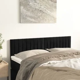 Headboards 2 units black velvet 72x5x78/88 cm by , Headboards and footboards - Ref: Foro24-346252, Price: 50,55 €, Discount: %