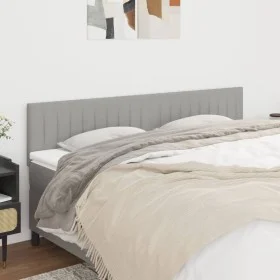 Cabeceros 2 unidades de tela gris claro 100x5x78/88 cm de , Cabeceros y pies de cama - Ref: Foro24-346284, Precio: 54,61 €, D...