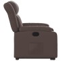 Sillón reclinable elevable cuero sintético marrón en Sillones | Comprar online en Foru.es
