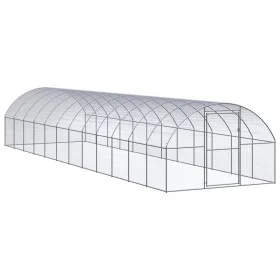 Gallinero de exterior de acero galvanizado 3x12x2 m de , Jaulas y habitáculos para animales pequeños - Ref: Foro24-3095468, P...