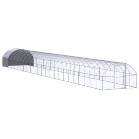 Gallinero de exterior de acero galvanizado 3x24x2 m de , Jaulas y habitáculos para animales pequeños - Ref: Foro24-3095480, P...