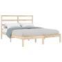 Estructura de cama de matrimonio madera maciza 135x190 cm de , Camas y somieres - Ref: Foro24-3104908, Precio: 125,24 €, Desc...