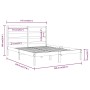 Estructura de cama de matrimonio madera maciza 135x190 cm de , Camas y somieres - Ref: Foro24-3104908, Precio: 125,24 €, Desc...