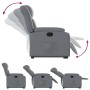 Sillón reclinable elevable cuero artificial gris en Sillones | Comprar online en Foru.es
