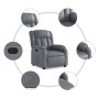 Sillón reclinable elevable cuero artificial gris en Sillones | Comprar online en Foru.es
