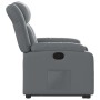 Sillón reclinable elevable cuero artificial gris en Sillones | Comprar online en Foru.es