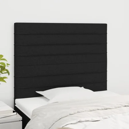 Headboards 2 units of black fabric 80x5x78/88 cm by , Headboards and footboards - Ref: Foro24-3116448, Price: 71,14 €, Discou...