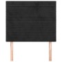 Cabeceros 2 unidades de terciopelo negro 80x5x78/88 cm de , Cabeceros y pies de cama - Ref: Foro24-3116504, Precio: 58,37 €, ...