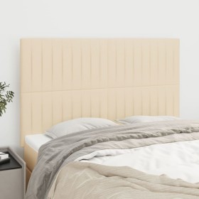 Cabeceros 4 unidades tela color crema 72x5x78/88 cm de , Cabeceros y pies de cama - Ref: Foro24-3116573, Precio: 108,74 €, De...