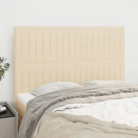 Cabeceros 4 unidades tela color crema 72x5x78/88 cm de , Cabeceros y pies de cama - Ref: Foro24-3116573, Precio: 110,40 €, De...