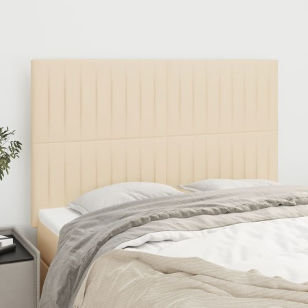 Cabeceros 4 unidades tela color crema 72x5x78/88 cm de , Cabeceros y pies de cama - Ref: Foro24-3116573, Precio: 108,74 €, De...