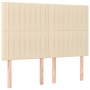 Cabeceros 4 unidades tela color crema 72x5x78/88 cm de , Cabeceros y pies de cama - Ref: Foro24-3116573, Precio: 108,74 €, De...