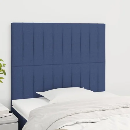 Headboards 2 units of blue fabric 80x5x78/88 cm by , Headboards and footboards - Ref: Foro24-3116550, Price: 61,02 €, Discoun...