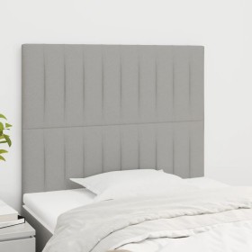 Cabeceros 2 unidades de tela gris claro 80x5x78/88 cm de , Cabeceros y pies de cama - Ref: Foro24-3116544, Precio: 58,30 €, D...