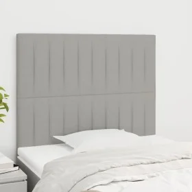 Cabeceros 2 unidades de tela gris claro 80x5x78/88 cm de , Cabeceros y pies de cama - Ref: Foro24-3116544, Precio: 55,67 €, D...