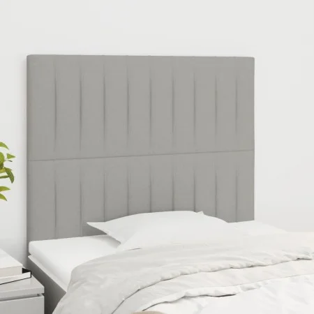 Headboards 2 units of light gray fabric 80x5x78/88 cm by , Headboards and footboards - Ref: Foro24-3116544, Price: 55,67 €, D...