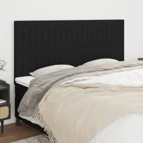 Headboards 4 units of black fabric 80x5x78/88 cm by , Headboards and footboards - Ref: Foro24-3116578, Price: 105,52 €, Disco...