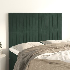 Cabeceros 4 unidades terciopelo verde oscuro 72x5x78/88 cm de , Cabeceros y pies de cama - Ref: Foro24-3116621, Precio: 114,3...