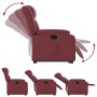 Sillón reclinable elevable cuero artificial rojo tinto en Sillones | Comprar online en Foru.es