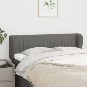 Cabecero de tela gris oscuro 147x23x78/88 cm de , Cabeceros y pies de cama - Ref: Foro24-3117381, Precio: 82,85 €, Descuento: %