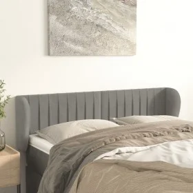 Cabecero de terciopelo gris claro 147x23x78/88 cm de , Cabeceros y pies de cama - Ref: Foro24-3117430, Precio: 78,05 €, Descu...