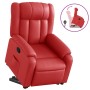 Sillón reclinable elevable cuero artificial rojo en Sillones | Comprar online en Foru.es
