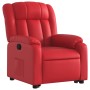 Sillón reclinable elevable cuero artificial rojo en Sillones | Comprar online en Foru.es