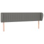 Cabecero de tela gris oscuro 203x23x78/88 cm de , Cabeceros y pies de cama - Ref: Foro24-3117405, Precio: 66,43 €, Descuento: %