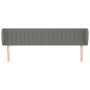 Cabecero de tela gris oscuro 203x23x78/88 cm de , Cabeceros y pies de cama - Ref: Foro24-3117405, Precio: 66,43 €, Descuento: %