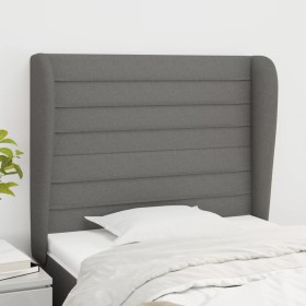 Cabecero con orejas de tela gris oscuro 83x23x118/128 cm de , Cabeceros y pies de cama - Ref: Foro24-3118071, Precio: 79,01 €...