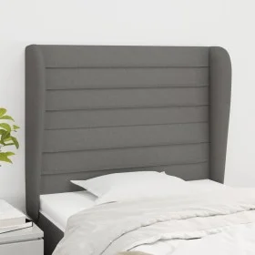 Cabecero con orejas de tela gris oscuro 83x23x118/128 cm de , Cabeceros y pies de cama - Ref: Foro24-3118071, Precio: 71,73 €...