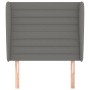 Cabecero con orejas de tela gris oscuro 83x23x118/128 cm de , Cabeceros y pies de cama - Ref: Foro24-3118071, Precio: 79,01 €...