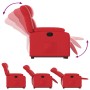 Sillón reclinable elevable cuero artificial rojo en Sillones | Comprar online en Foru.es