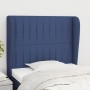 Cabecero con orejas de tela azul 83x23x118/128 cm de , Cabeceros y pies de cama - Ref: Foro24-3118174, Precio: 77,08 €, Descu...