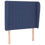 Cabecero con orejas de tela azul 83x23x118/128 cm de , Cabeceros y pies de cama - Ref: Foro24-3118174, Precio: 77,08 €, Descu...