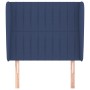 Cabecero con orejas de tela azul 83x23x118/128 cm de , Cabeceros y pies de cama - Ref: Foro24-3118174, Precio: 77,08 €, Descu...