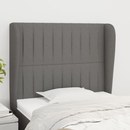 Cabecero con orejas de tela gris oscuro 83x23x118/128 cm de , Cabeceros y pies de cama - Ref: Foro24-3118169, Precio: 79,17 €...
