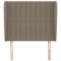 Cabecero con orejas de tela gris taupe 103x23x118/128 cm de , Cabeceros y pies de cama - Ref: Foro24-3118188, Precio: 72,89 €...