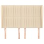 Cabecero con orejas de tela color crema 147x23x118/128 cm de , Cabeceros y pies de cama - Ref: Foro24-3118197, Precio: 123,63...