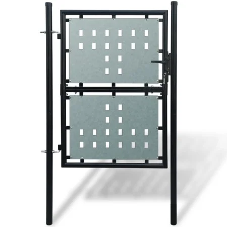 Puerta de valla de jardín negra 100x225 cm de vidaXL, Puertas de jardín - Ref: Foro24-141688, Precio: 199,69 €, Descuento: %