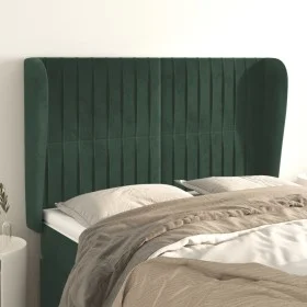 Headboard with dark green velvet ears 147x23x118/128cm by , Headboards and footboards - Ref: Foro24-3118245, Price: 138,23 €,...
