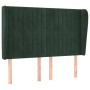 Cabecero con orejas de terciopelo verde oscuro 147x23x118/128cm de , Cabeceros y pies de cama - Ref: Foro24-3118245, Precio: ...